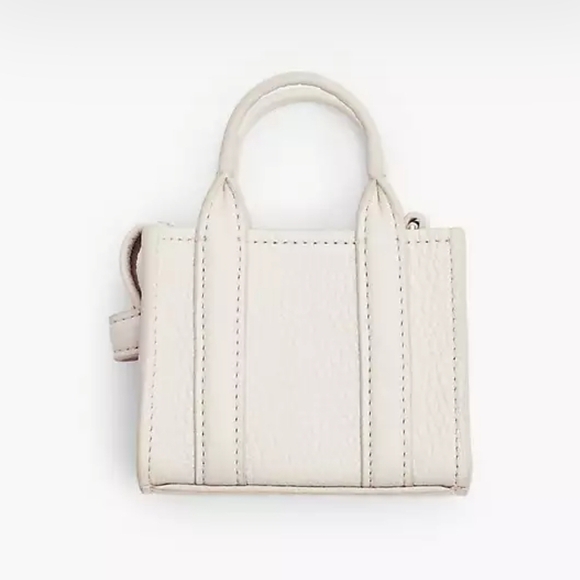 NWT-Marc Jacobs Ivory Nano Tote Cotton Silver - Picture 6 of 6